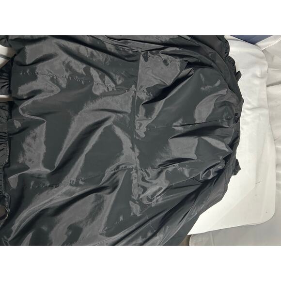 ETCETERA Ruffled Zipper  Tunic Black Raincoat Full Zip Belted 10 fall spring - Picture 8 of 13